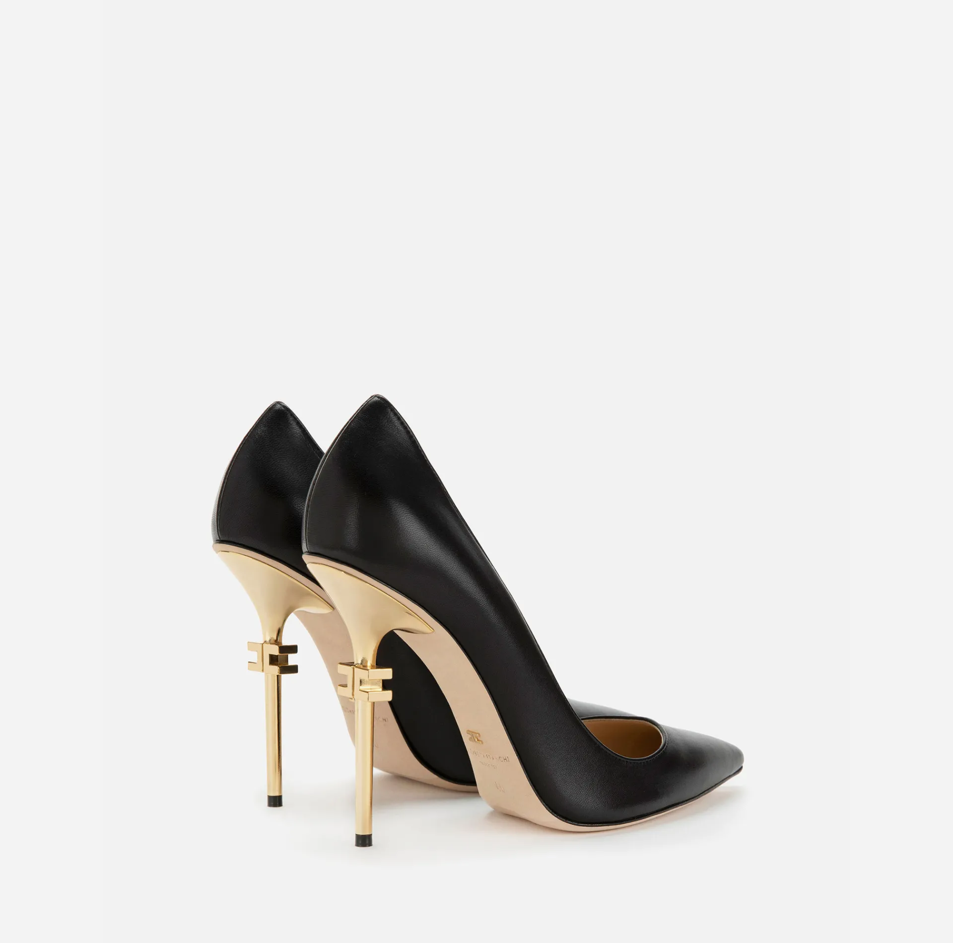 Elisabetta Franchi Pumps|Décolleté With Branded Heel Black
