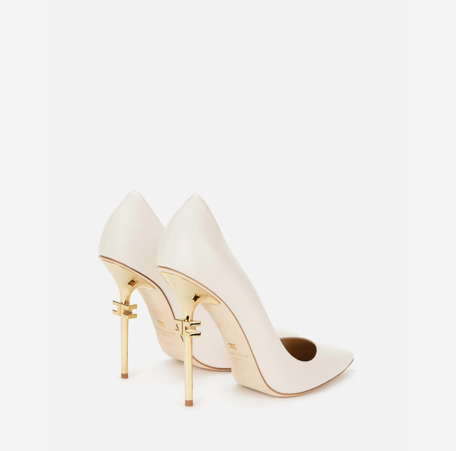 Elisabetta Franchi Pumps|Décolleté With Branded Heel Butter