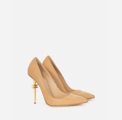 Elisabetta Franchi Pumps|Décolleté With Branded Heel Camel