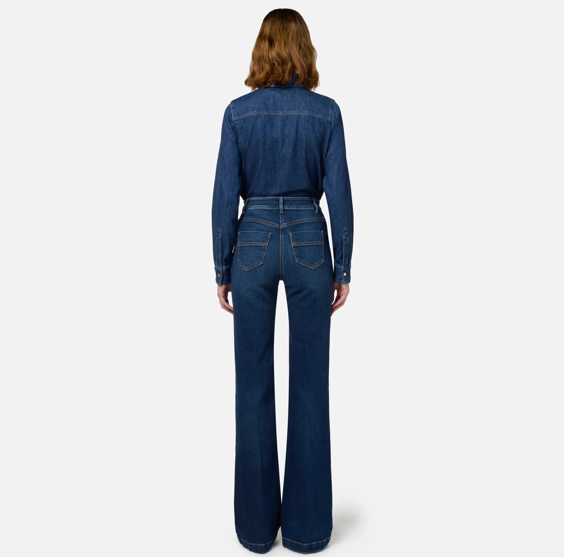 Elisabetta Franchi Shirts And Blouses|Denim shirt with breast pocket DenimBlue