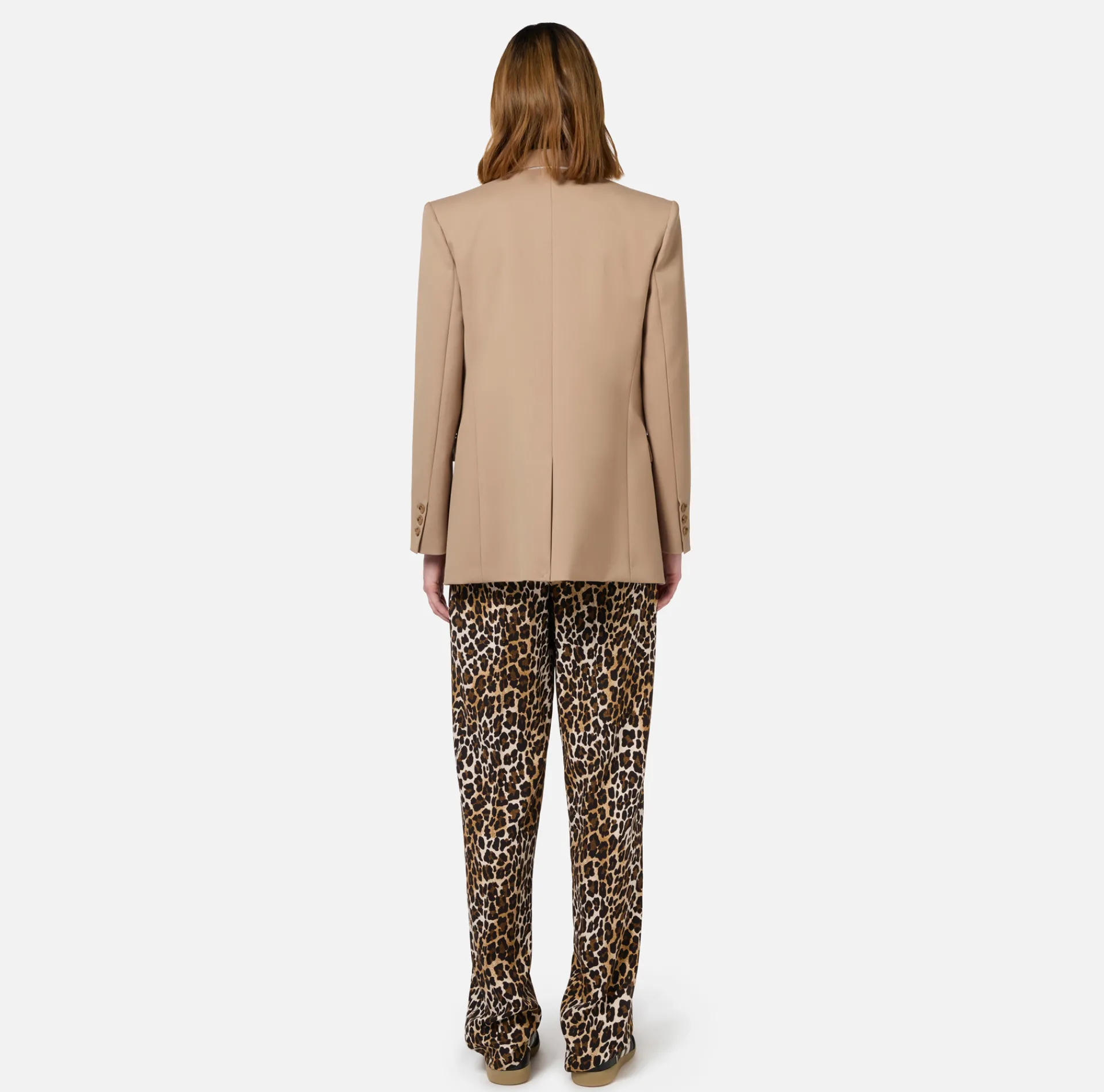 Elisabetta Franchi Jackets And Trench Coats|Tailleur|Double-breasted jacket in cool wool