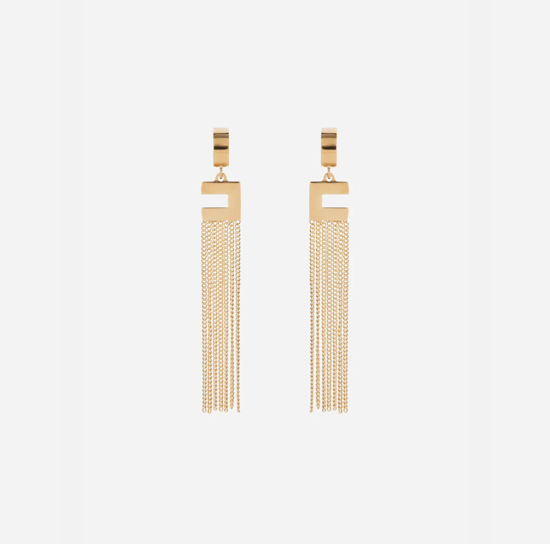 Elisabetta Franchi Jewelry|Drop Earrings With Logo Gold