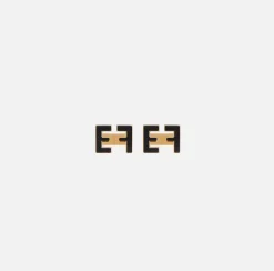 Elisabetta Franchi Jewelry|EF logo earrings