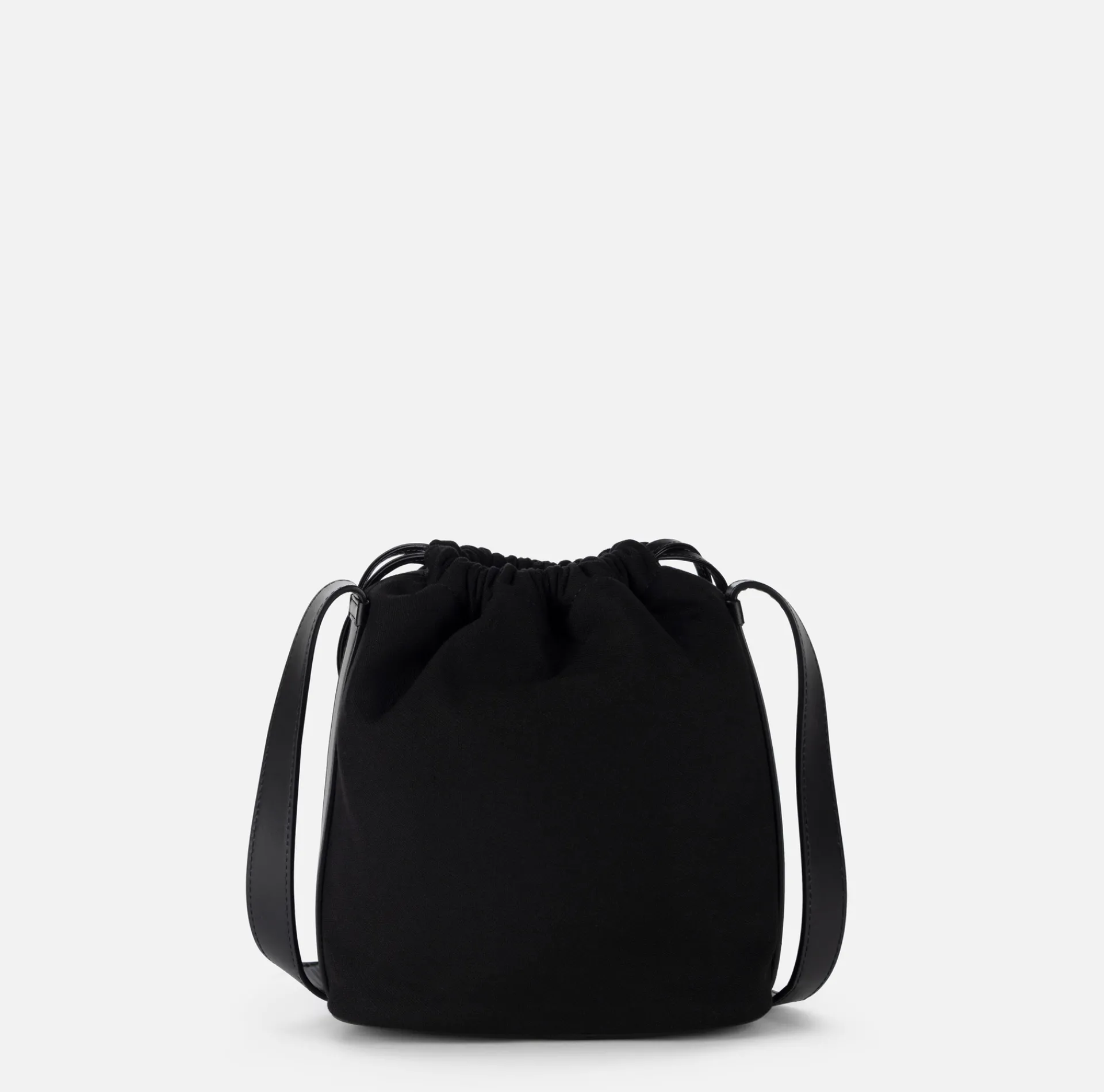 Elisabetta Franchi Strap Bags|Fabric bucket bag Black