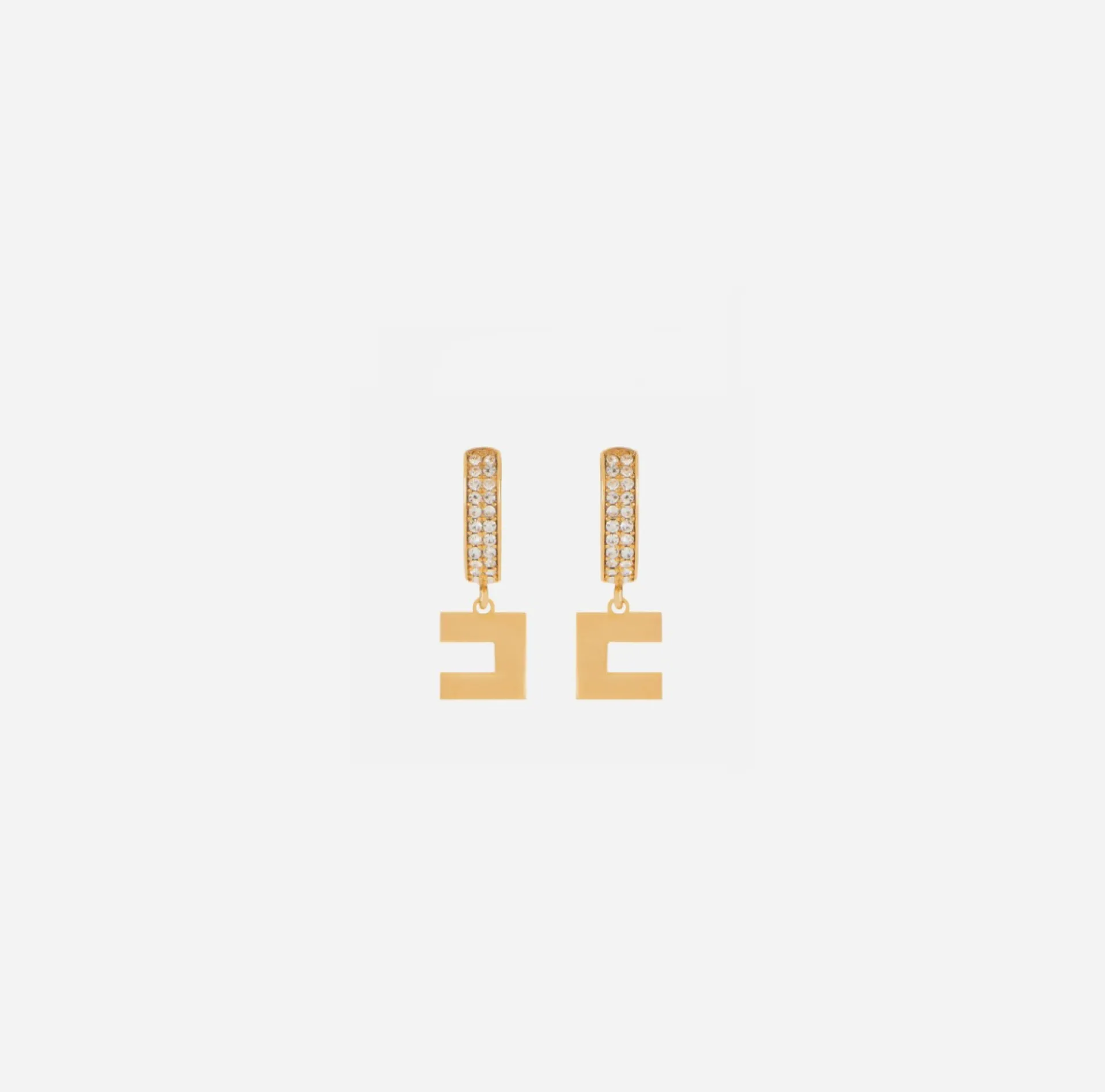 Elisabetta Franchi Jewelry|Gold galvanic mini hoops