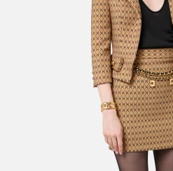Elisabetta Franchi Jewelry|Golden metal rigid bracelet YellowGold