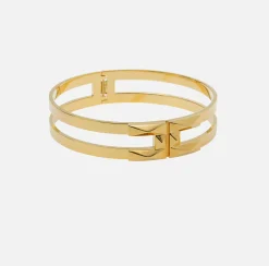 Elisabetta Franchi Jewelry|Golden metal rigid chocker YellowGold