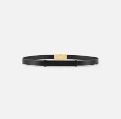 Elisabetta Franchi Belts|High-waisted belt in semi-gloss leather Black