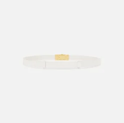 Elisabetta Franchi Belts|High-waisted belt in semi-gloss leather Butter