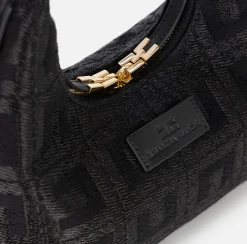 Elisabetta Franchi Handbags|Hobo bag in jacquard fabric Black