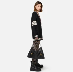 Elisabetta Franchi Shoulder Bags|Hobo bag in shiny Nappa leather Black