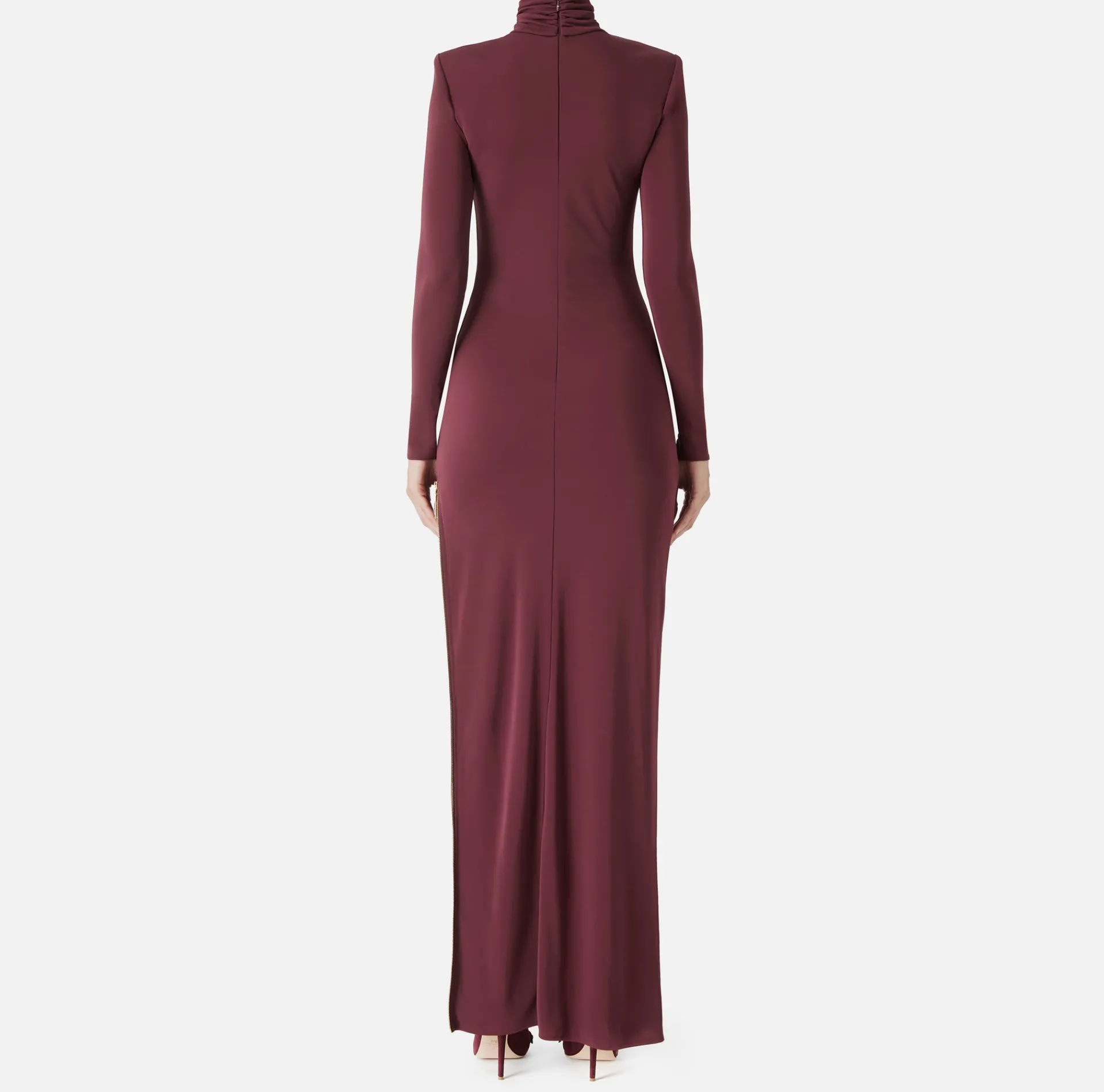 Elisabetta Franchi Red Carpet Dresses|Red Carpet|Jersey red carpet dress with side zip RougeNoir
