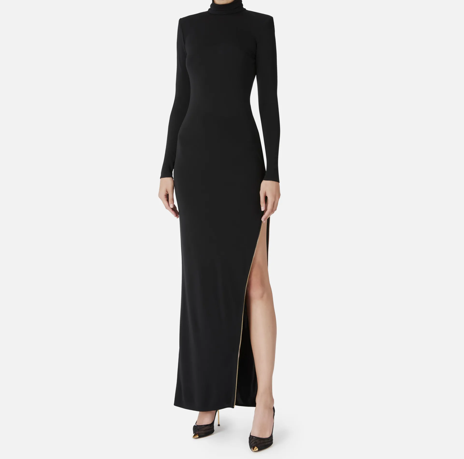 Elisabetta Franchi Red Carpet Dresses|Red Carpet|Jersey red carpet dress with side zip Black