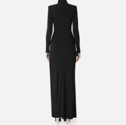 Elisabetta Franchi Red Carpet Dresses|Red Carpet|Jersey red carpet dress with side zip Black