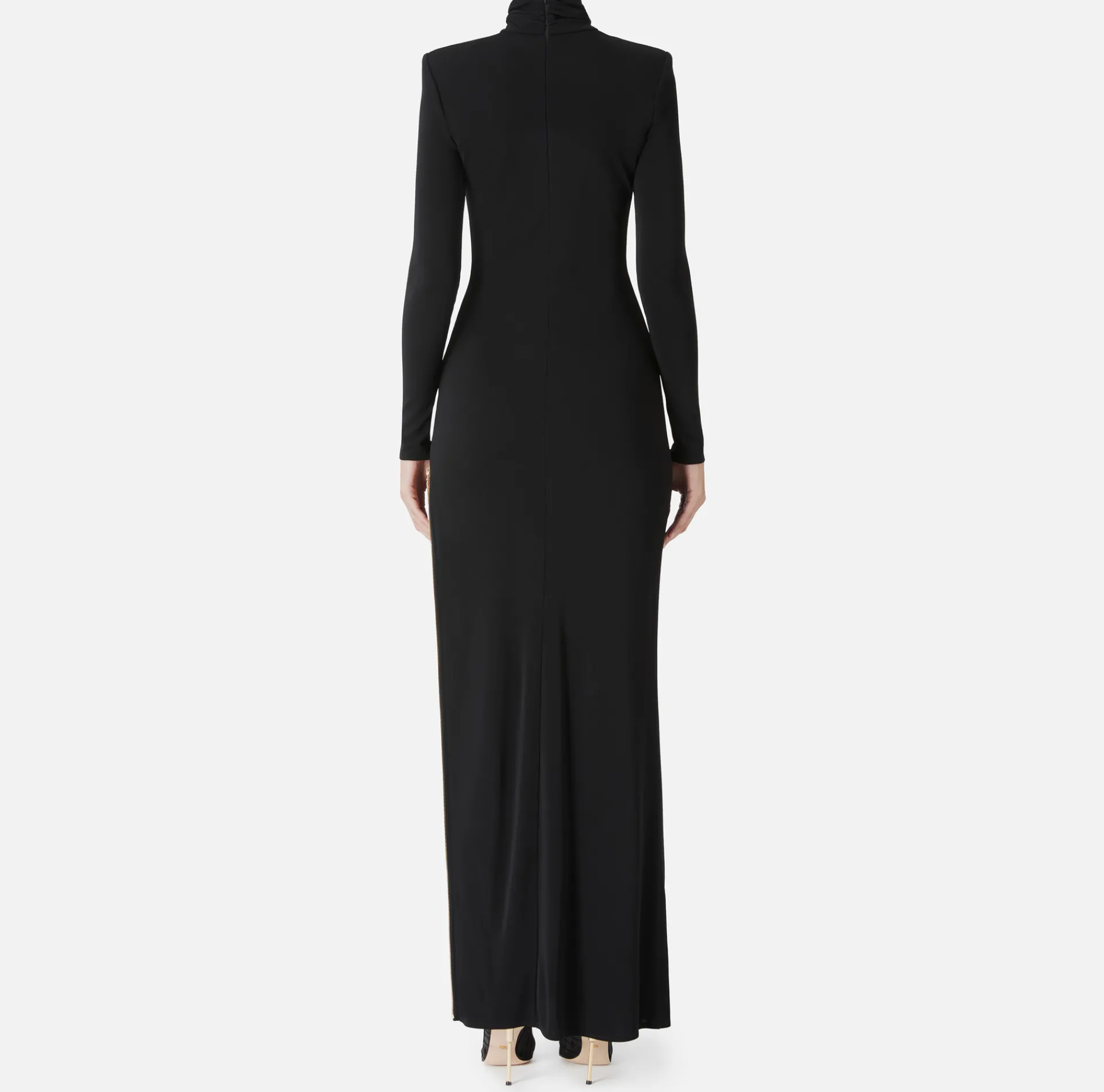 Elisabetta Franchi Red Carpet Dresses|Red Carpet|Jersey red carpet dress with side zip Black