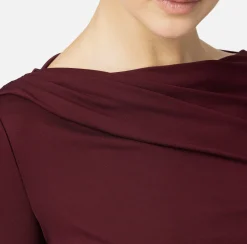 Elisabetta Franchi Top And T-Shirts|Jersey top with draping RougeNoir
