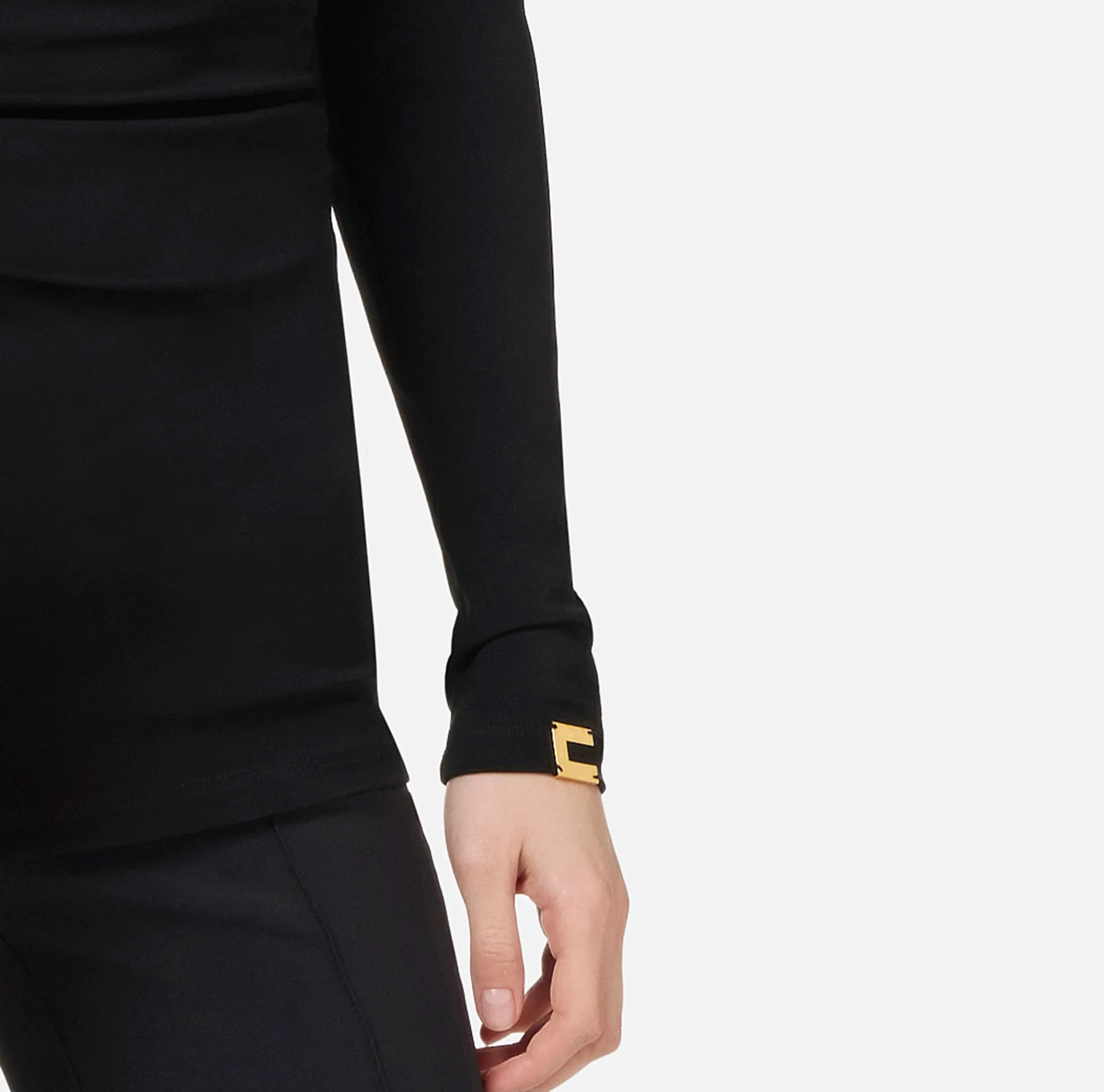 Elisabetta Franchi Top And T-Shirts|Jersey top with draping Black