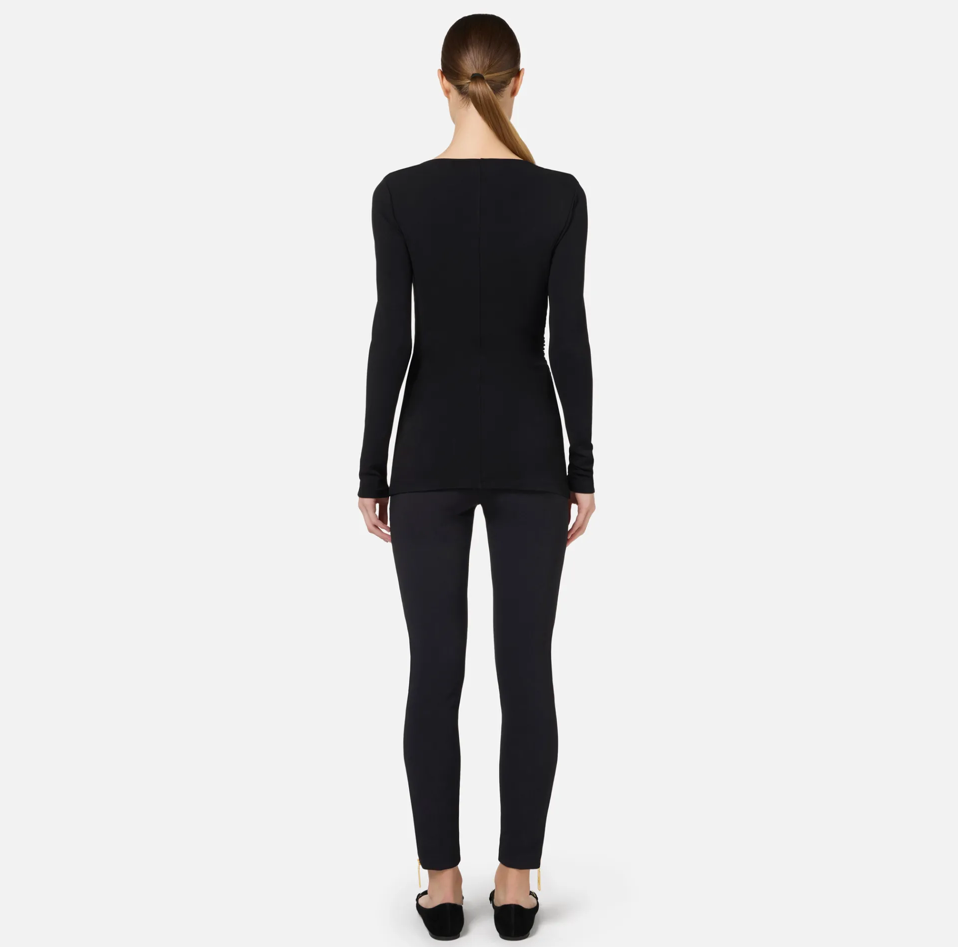 Elisabetta Franchi Top And T-Shirts|Jersey top with draping Black