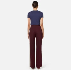 Elisabetta Franchi Top And T-Shirts|Jersey T-shirt with logo embroidery Navy
