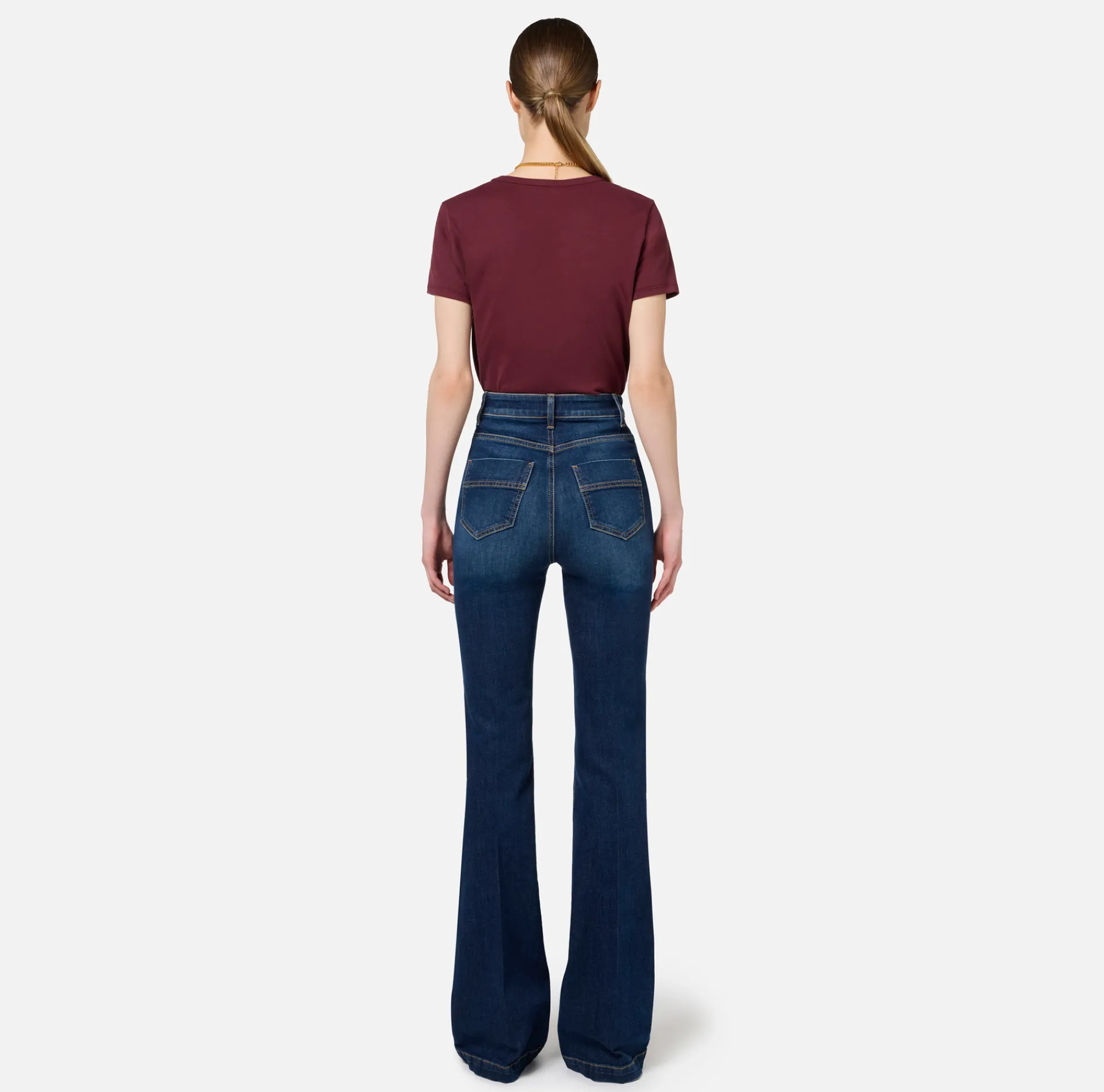 Elisabetta Franchi Top And T-Shirts|Jersey T-shirt with necklace RougeNoir