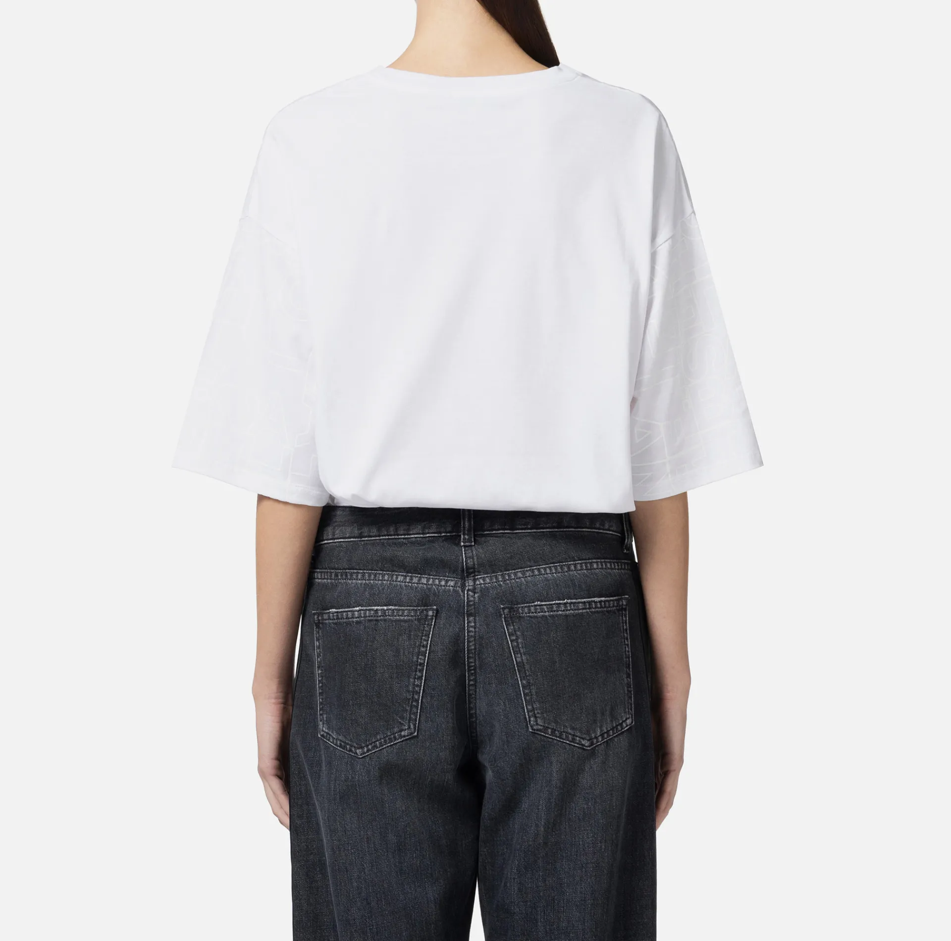 Elisabetta Franchi Top And T-Shirts|Jersey T-shirt with shiny lettering Chalk
