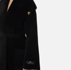 Elisabetta Franchi Coats And Jackets|Knit wrap coat Black