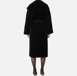 Elisabetta Franchi Coats And Jackets|Knit wrap coat Black