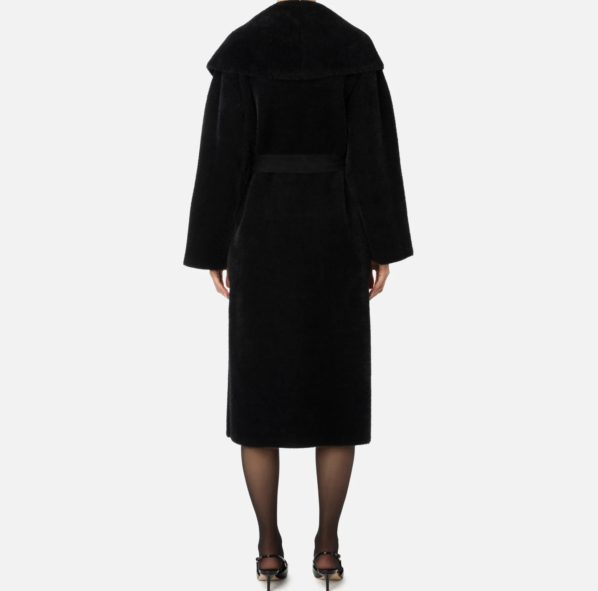 Elisabetta Franchi Coats And Jackets|Knit wrap coat Black