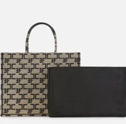 Elisabetta Franchi Handbags|Large Monogram Bag With Organiser