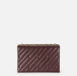 Elisabetta Franchi Strap Bags|Large quilted bag with shoulder strap RougeNoir