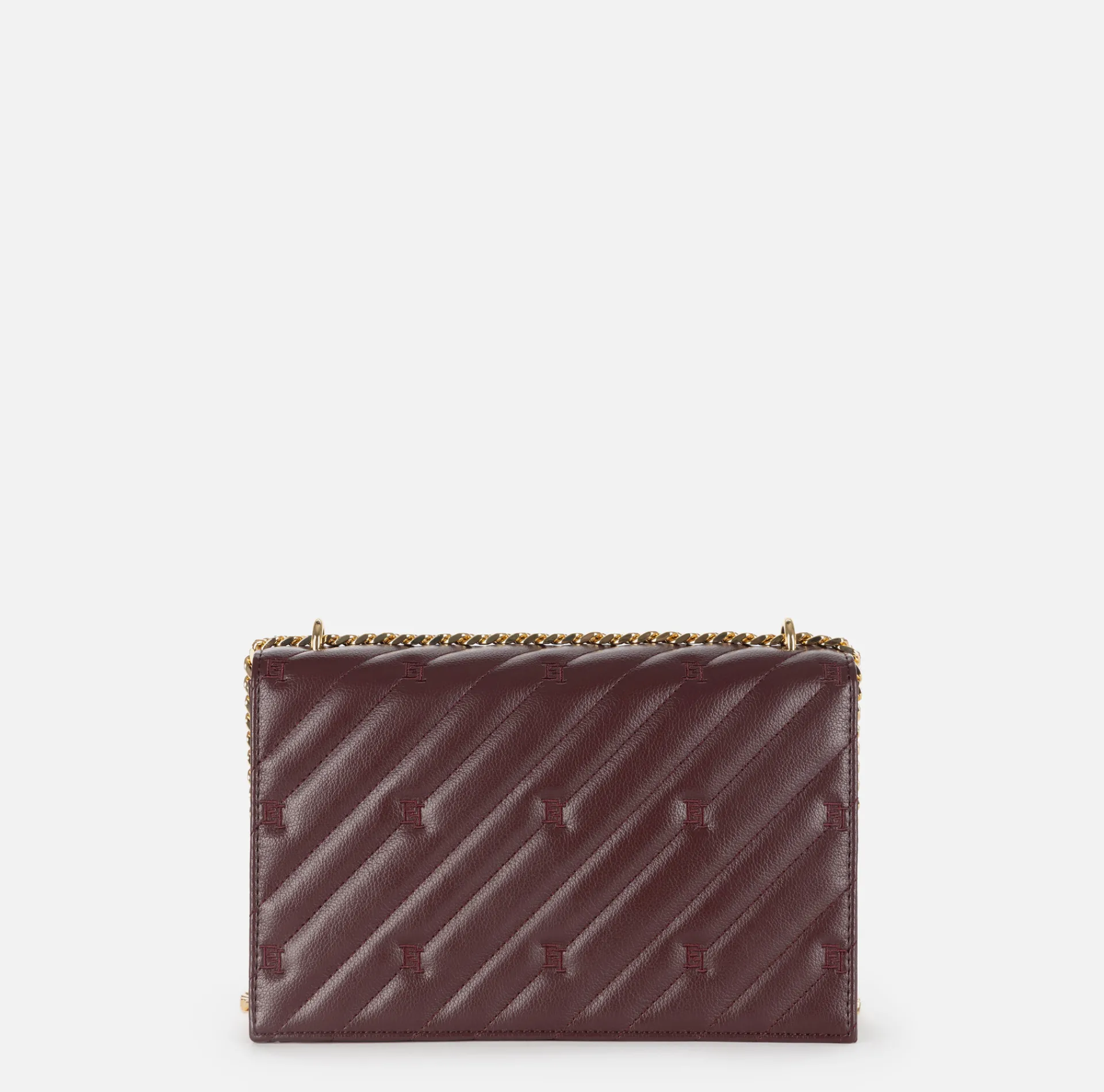 Elisabetta Franchi Strap Bags|Large quilted bag with shoulder strap RougeNoir