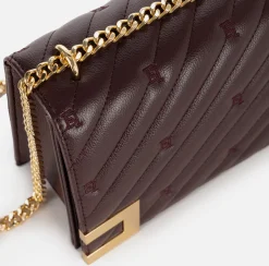 Elisabetta Franchi Strap Bags|Large quilted bag with shoulder strap RougeNoir