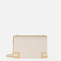 Elisabetta Franchi Strap Bags|Large quilted bag with shoulder strap Latex