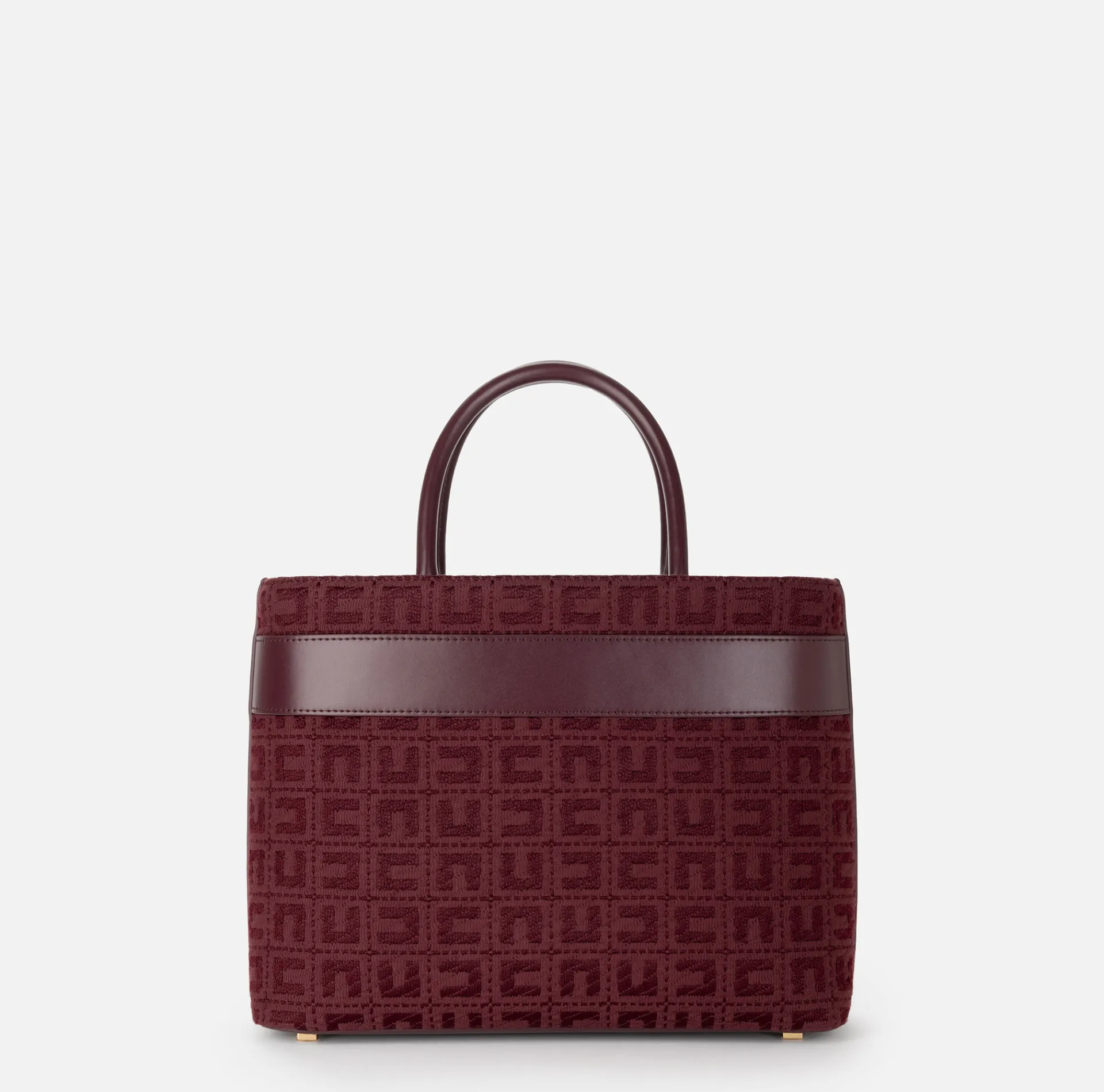 Elisabetta Franchi Handbags|Large shopper bag in jacquard fabric with horsebit RougeNoir