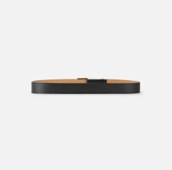 Elisabetta Franchi Belts|Leather belt with buckle and enamelled logo charms Black