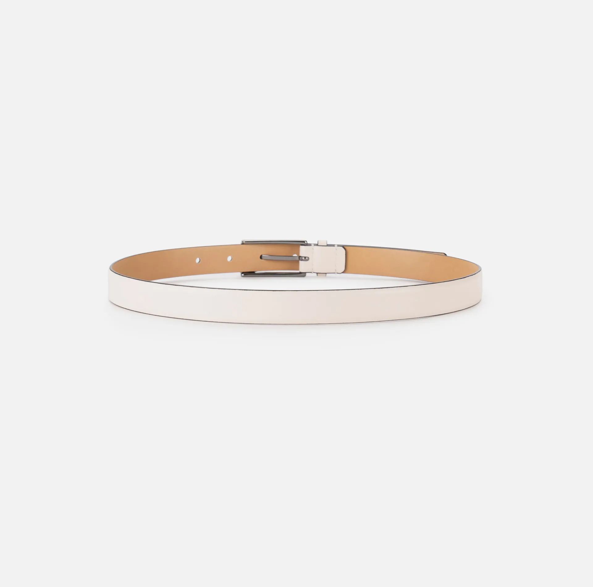 Elisabetta Franchi Belts|Leather belt with embossed logo Latex