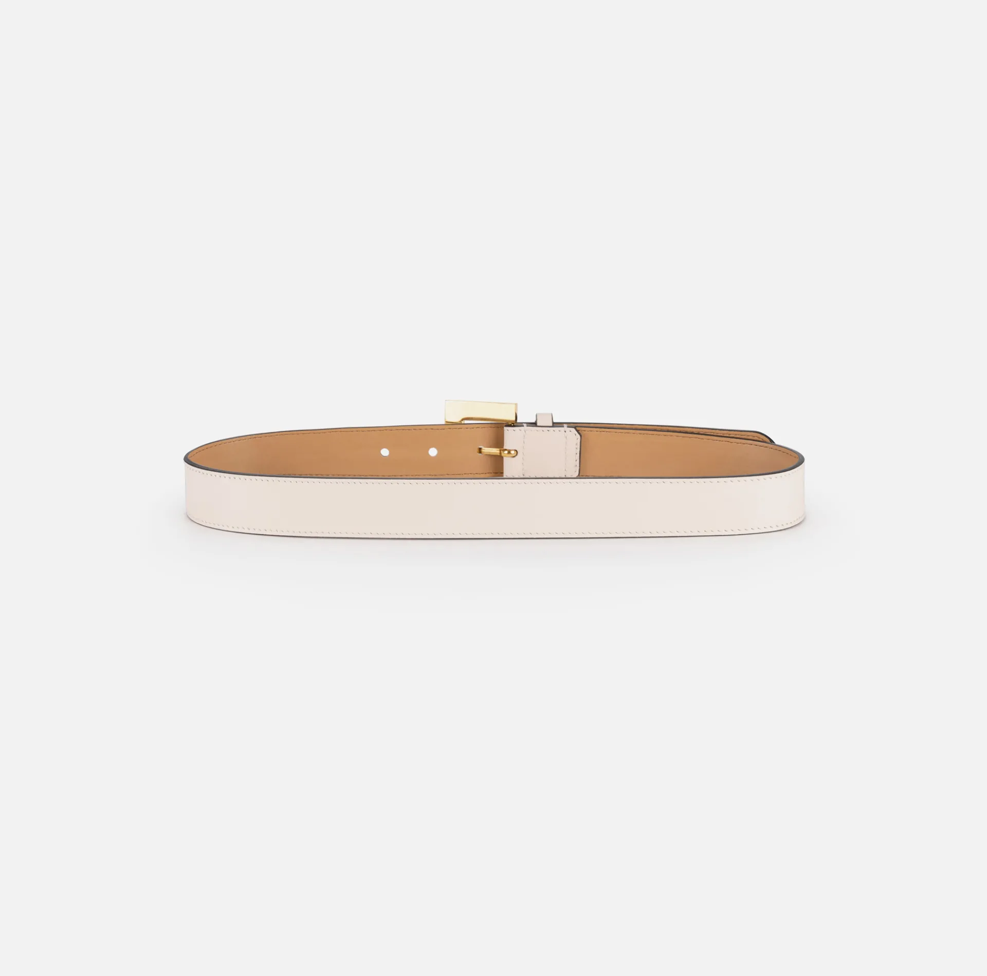 Elisabetta Franchi Belts|Leather belt with horsebit loop Latex