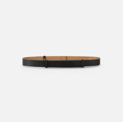 Elisabetta Franchi Belts|Leather belt with logo turn-lock Black