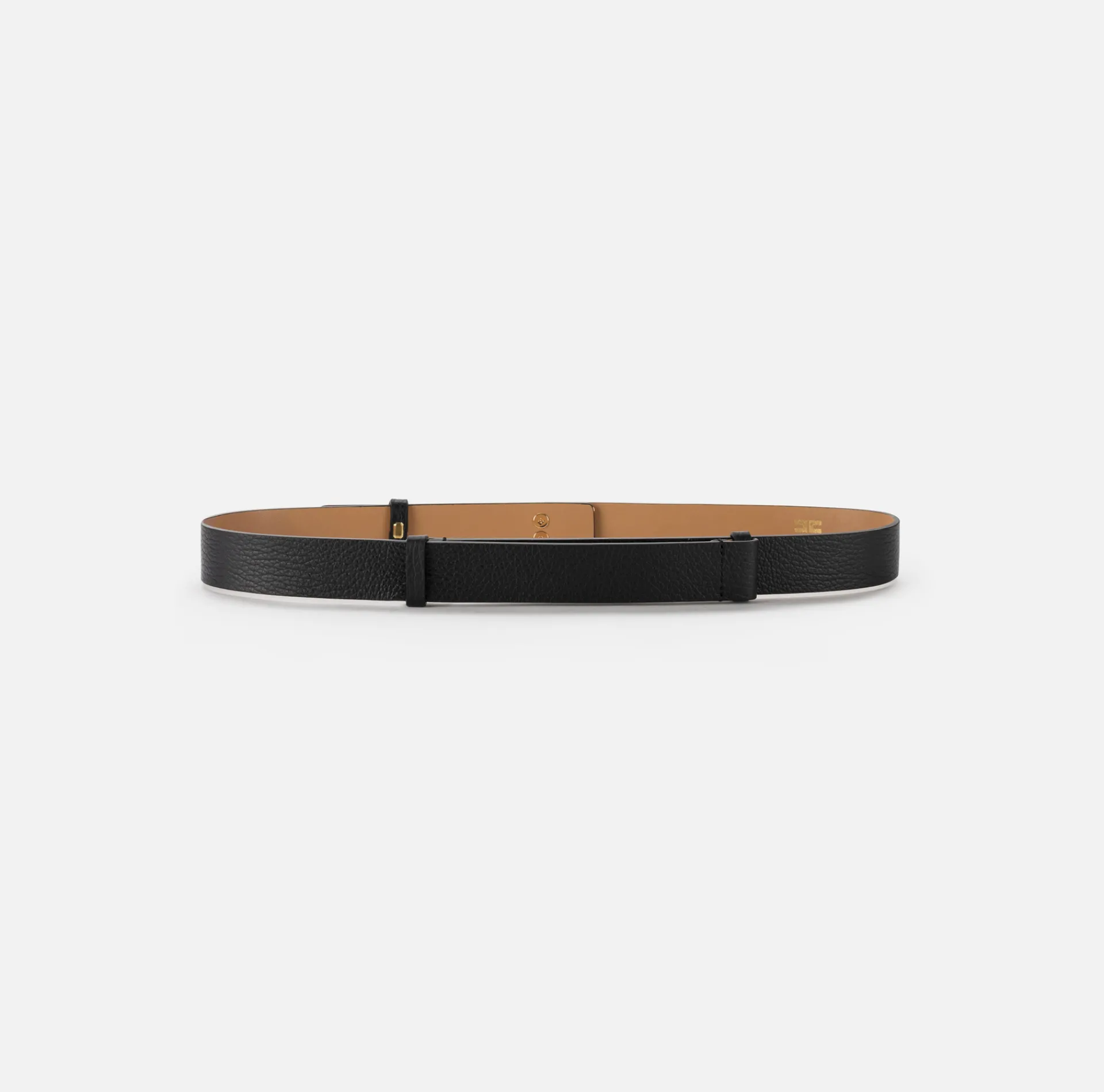 Elisabetta Franchi Belts|Leather belt with logo turn-lock Black