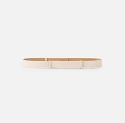 Elisabetta Franchi Belts|Leather belt with logo turn-lock Butter
