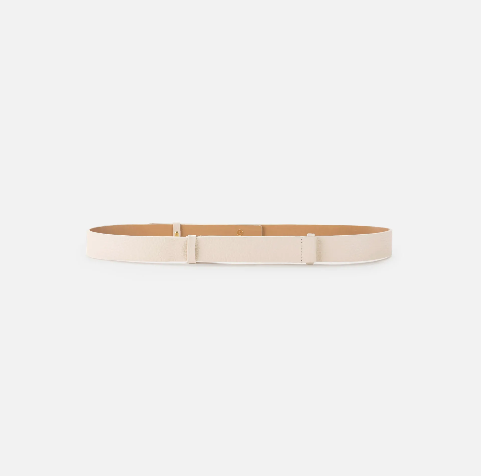 Elisabetta Franchi Belts|Leather belt with logo turn-lock Butter