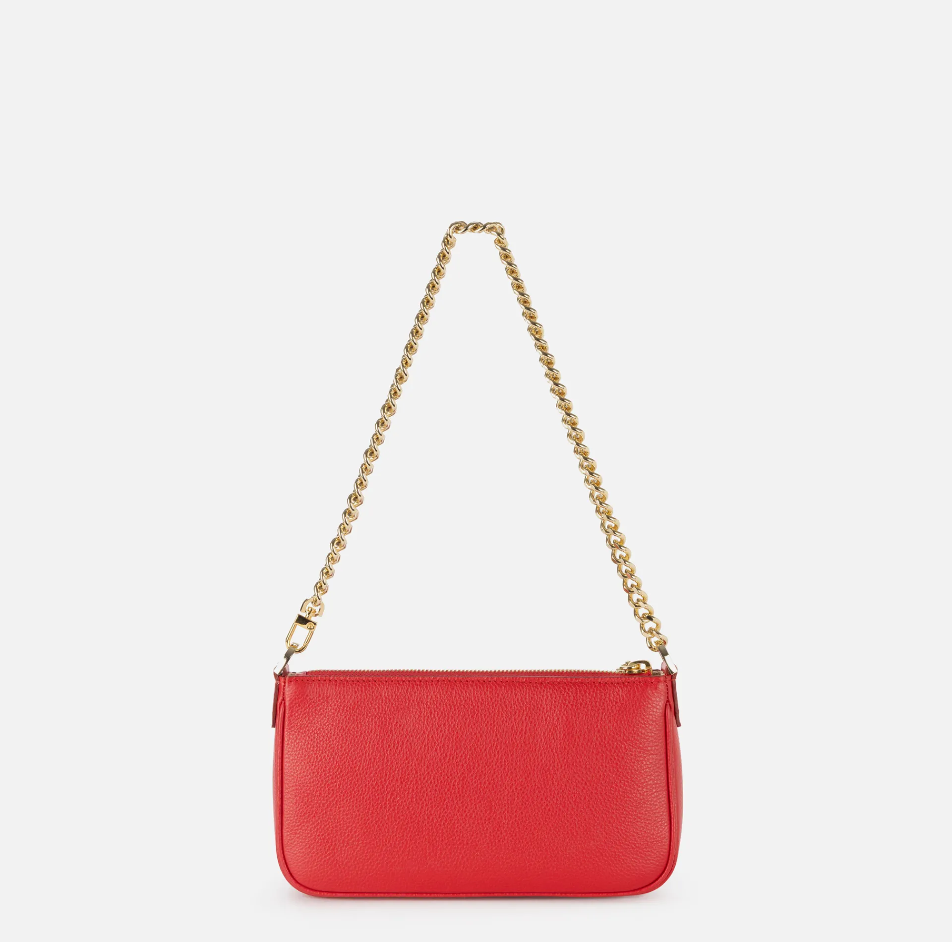 Elisabetta Franchi Shoulder Bags|Leather mini shoulder bag with lettering RedPassion