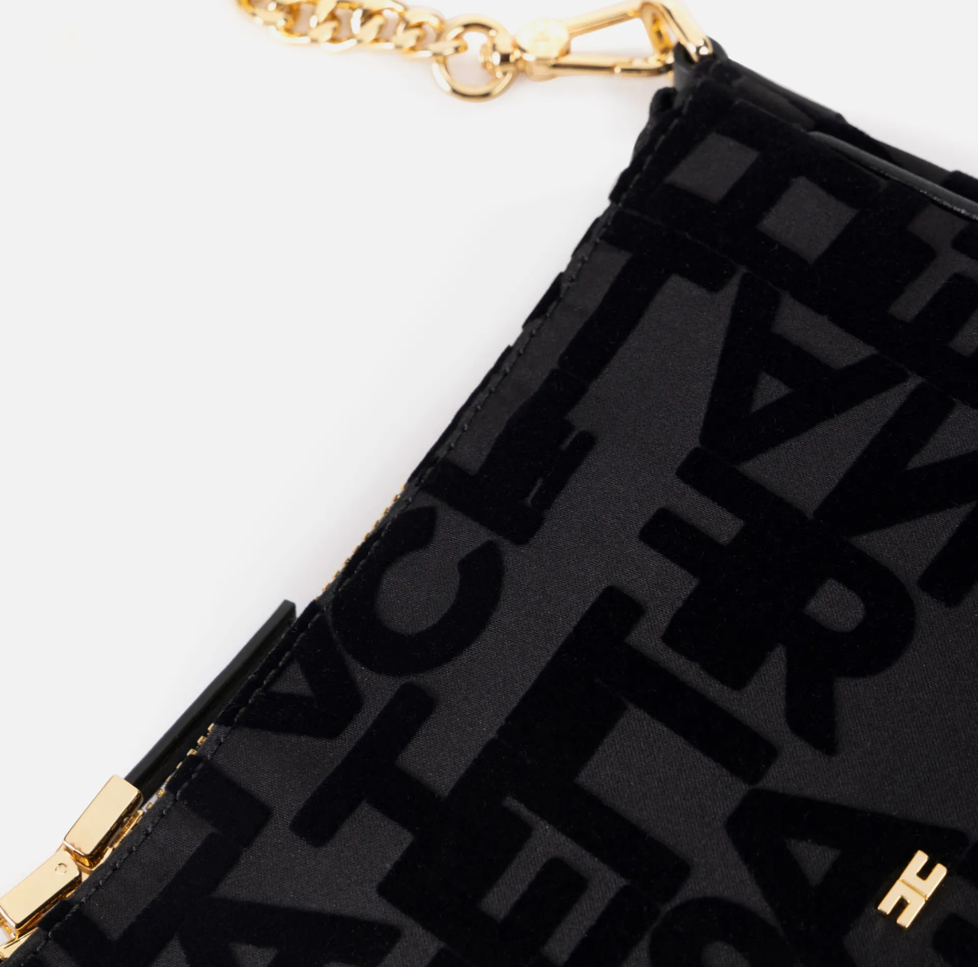 Elisabetta Franchi Clutch|Lettering clutch bag with shoulder strap Black
