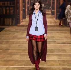 Elisabetta Franchi Knitted Dresses|Dresses|Long dress in shiny viscose fabric with logo embroidery and belt RougeNoir