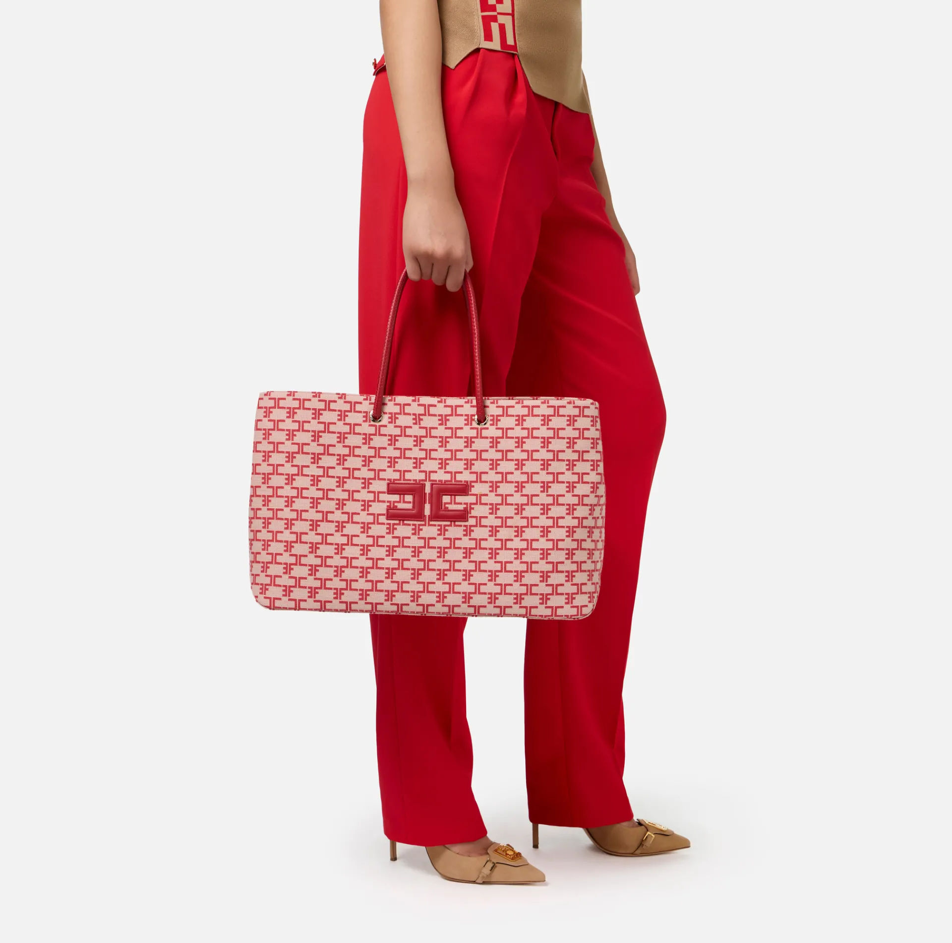 Elisabetta Franchi Shoulder Bags|Madame Monogram Shopper Bag With Logo