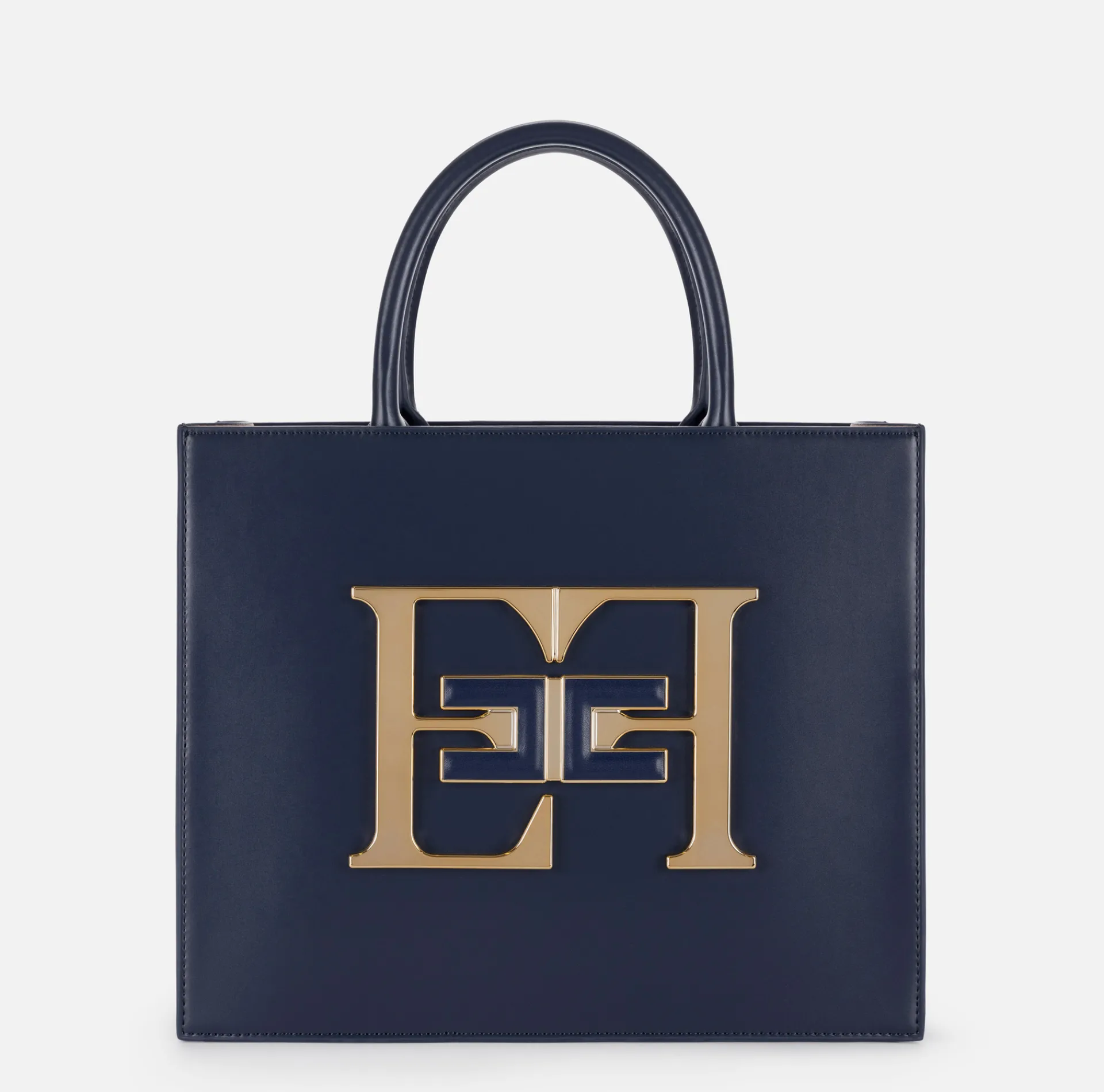 Elisabetta Franchi Handbags|Medium handbag with logo Navy