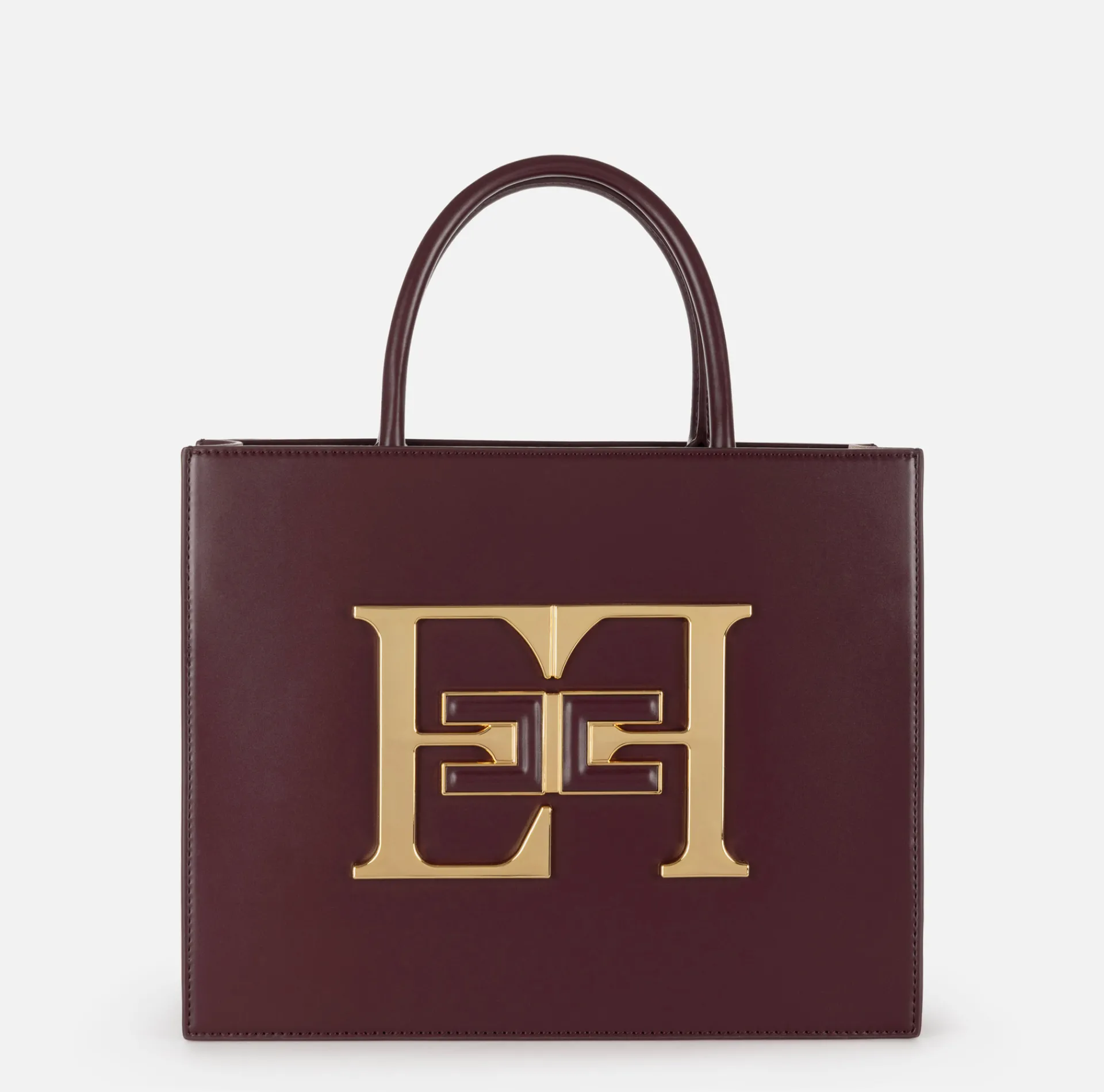 Elisabetta Franchi Handbags|Medium handbag with logo RougeNoir