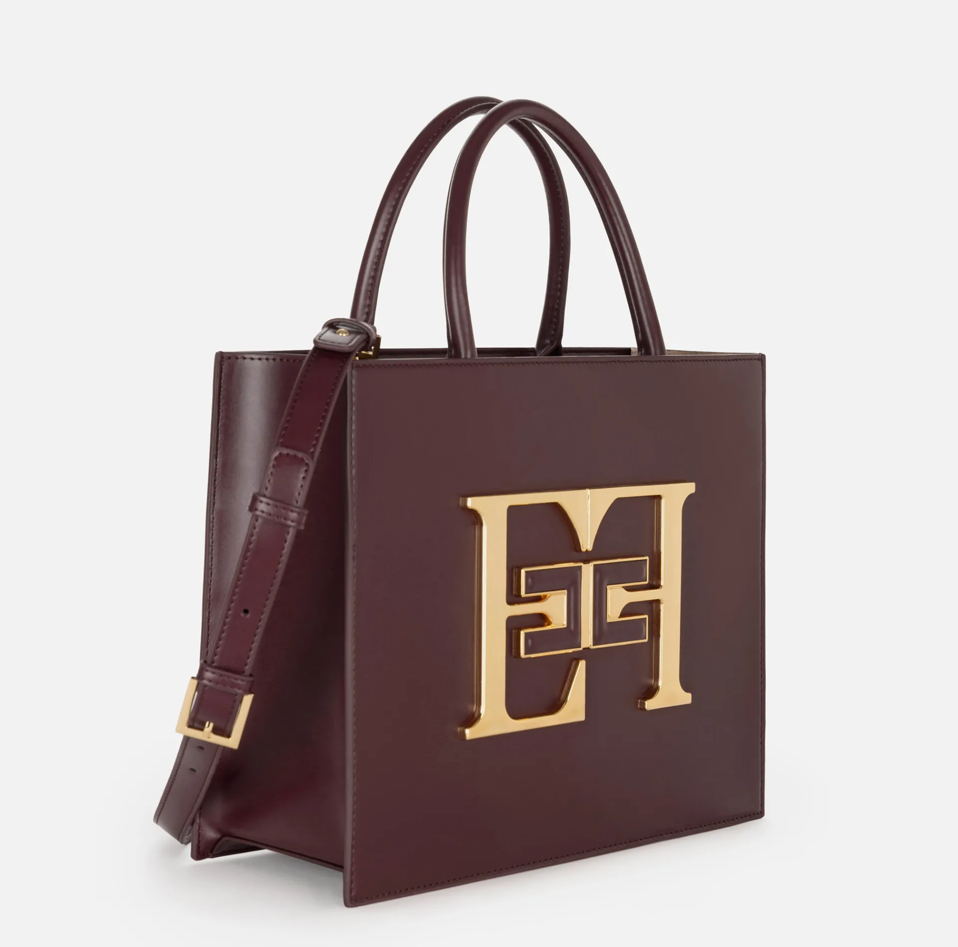 Elisabetta Franchi Handbags|Medium handbag with logo RougeNoir