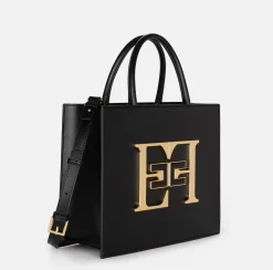 Elisabetta Franchi Handbags|Medium handbag with logo Black
