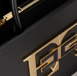 Elisabetta Franchi Handbags|Medium handbag with logo Black